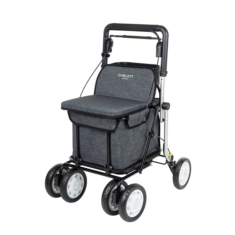 Rollator 4 roues Lett 900 gris de CARLETT Rollator 4 roues Lett 900 gris de CARLETT