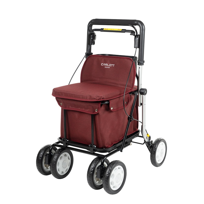 Rollator 4 roues Lett 900 rouge de CARLETT Rollator 4 roues Lett 900 rouge de CARLETT