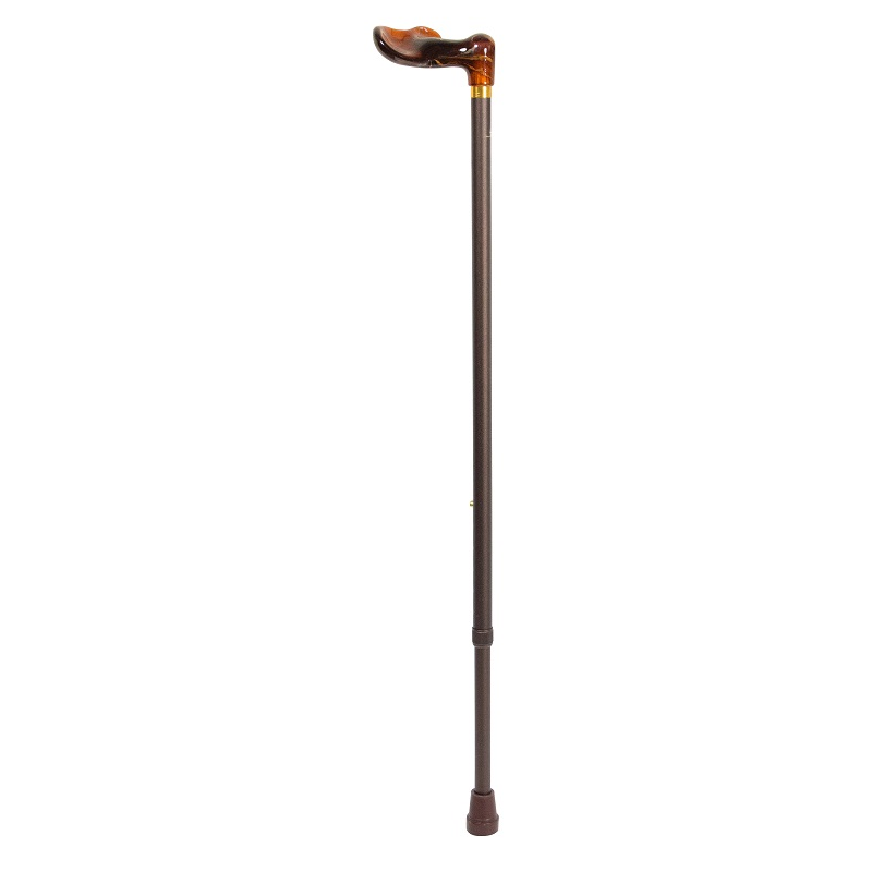 Canne anatomique ambre, main droite Canne anatomique ambre, main droite