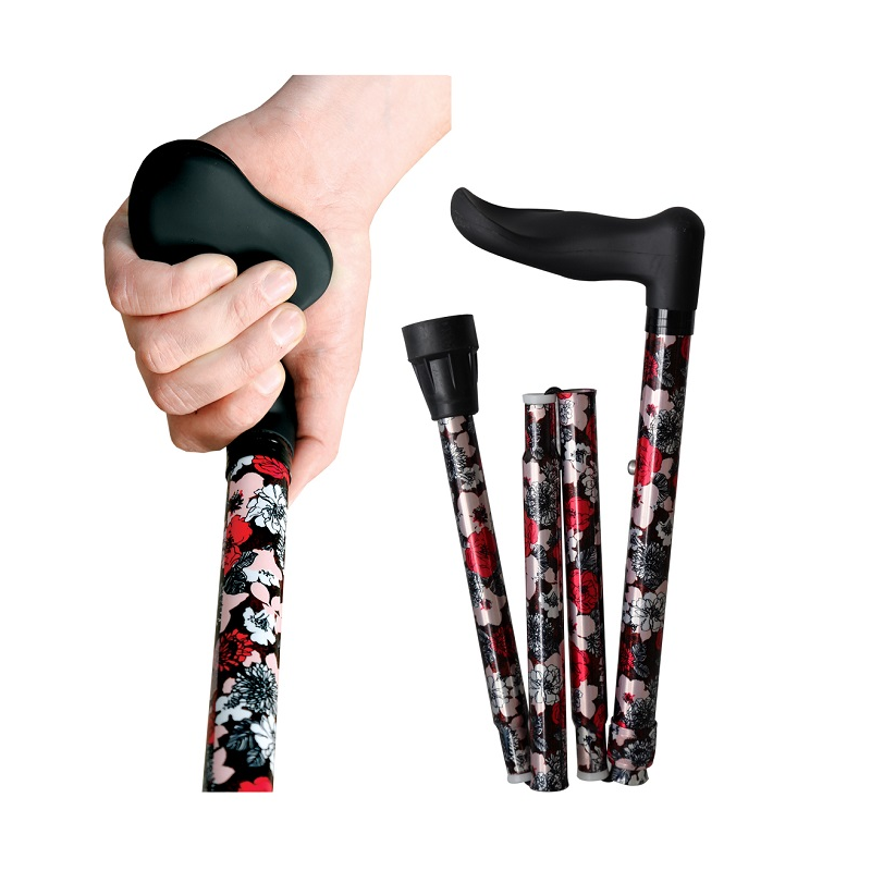 Canne anatomique pliante florale Canne anatomique pliante florale